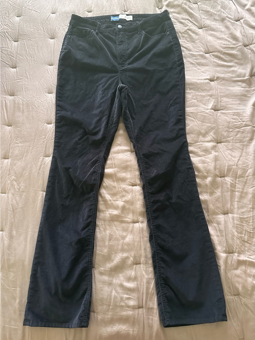 Women’s Old Navy Black Velvet Bootcut Jeans